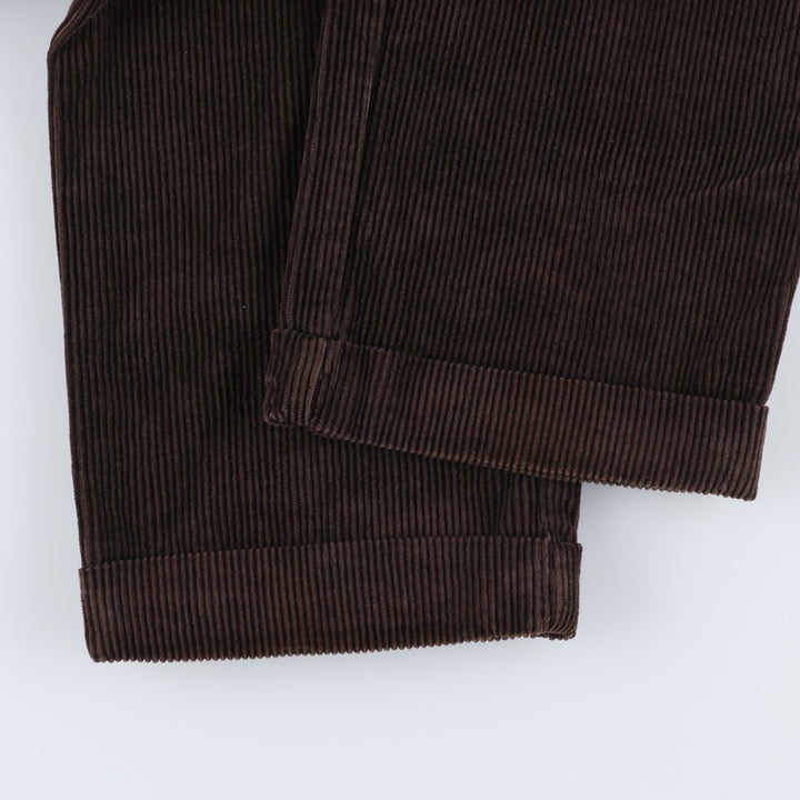 Banana Republic SMITHFIELD Two-Pleat Corduroy Pants, Men's Size W32 (approx.) cotton brown type Vintage Second Hand