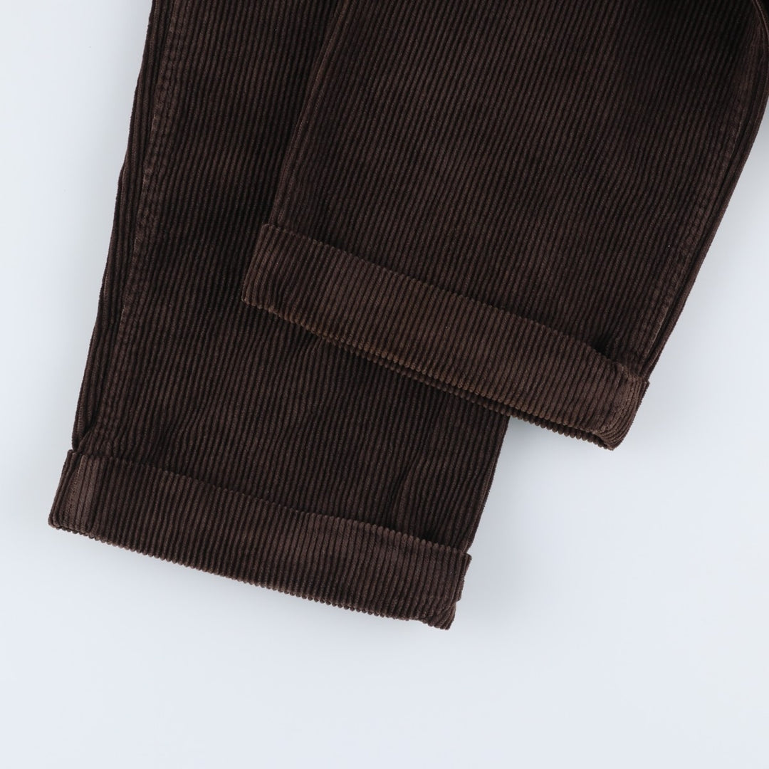Banana Republic SMITHFIELD Two-Pleat Corduroy Pants, Men's Size W32 (approx.) cotton brown type Vintage Second Hand