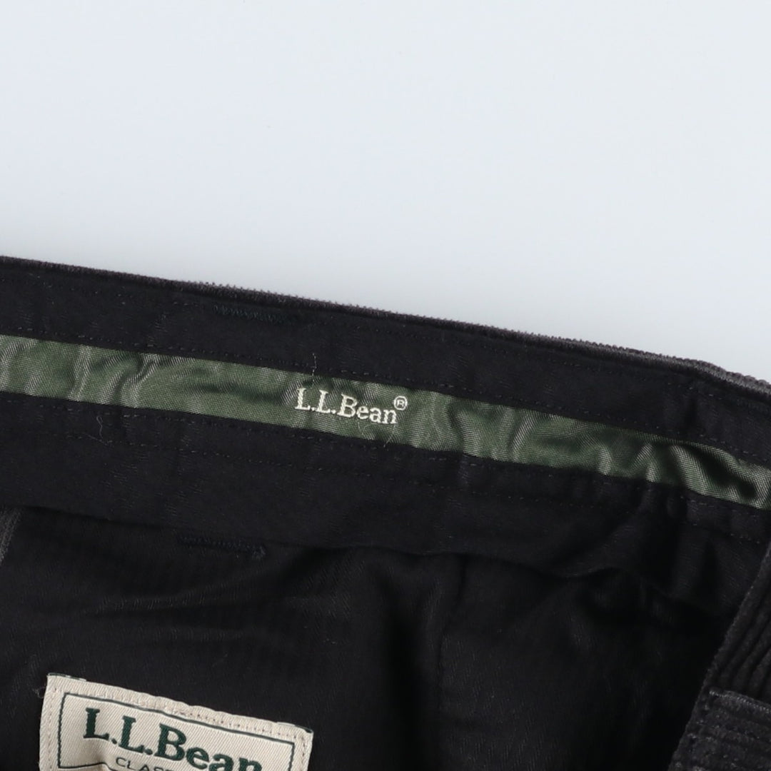 90s-00'S LLBean Classic Fit Corduroy Pants, Men's W33 (approx.) cotton black type Vintage Second Hand