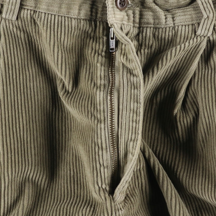 Brooks Brothers two-pleat corduroy pants, men's size W34 (approx.) cotton gray type Vintage Second Hand