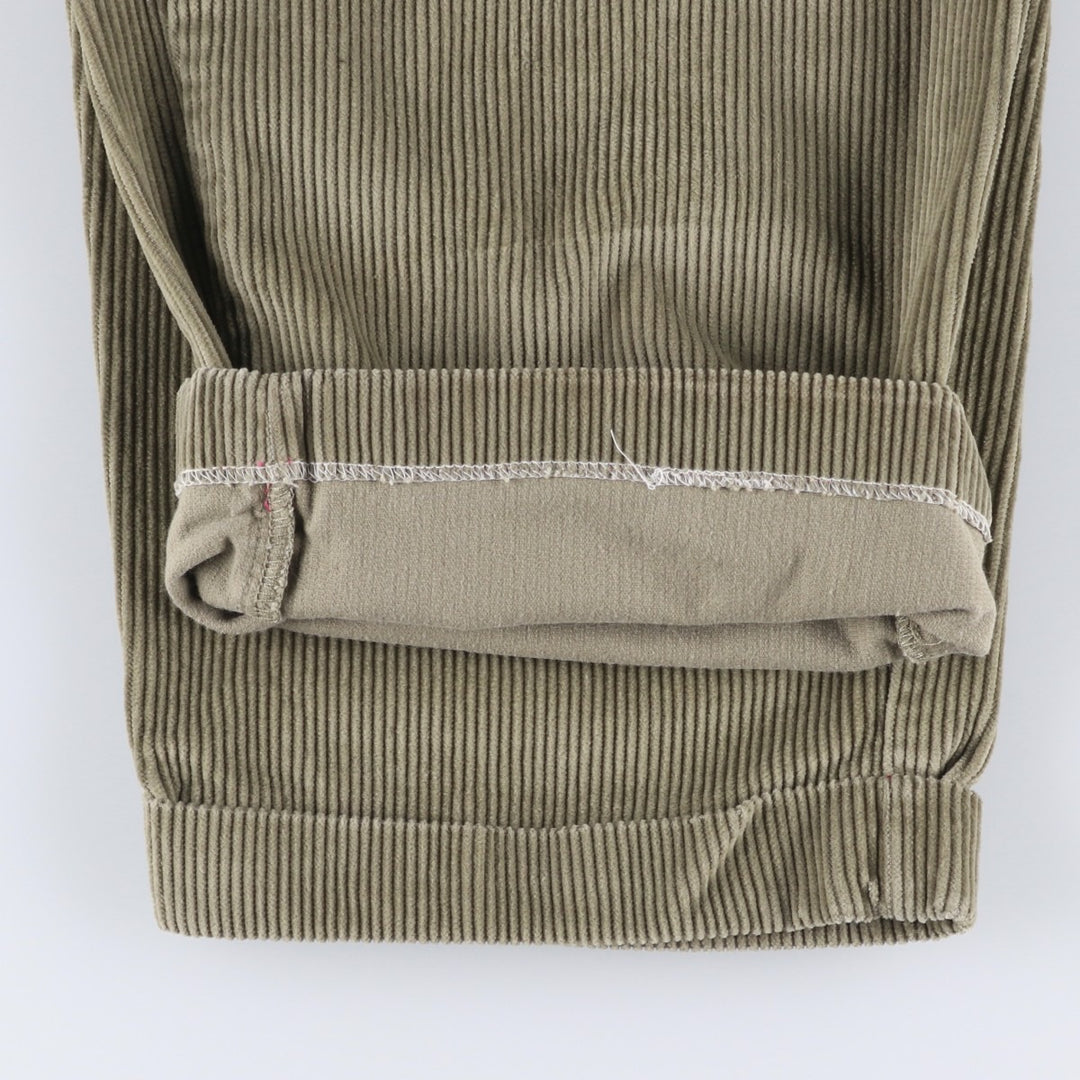 Brooks Brothers two-pleat corduroy pants, men's size W34 (approx.) cotton gray type Vintage Second Hand