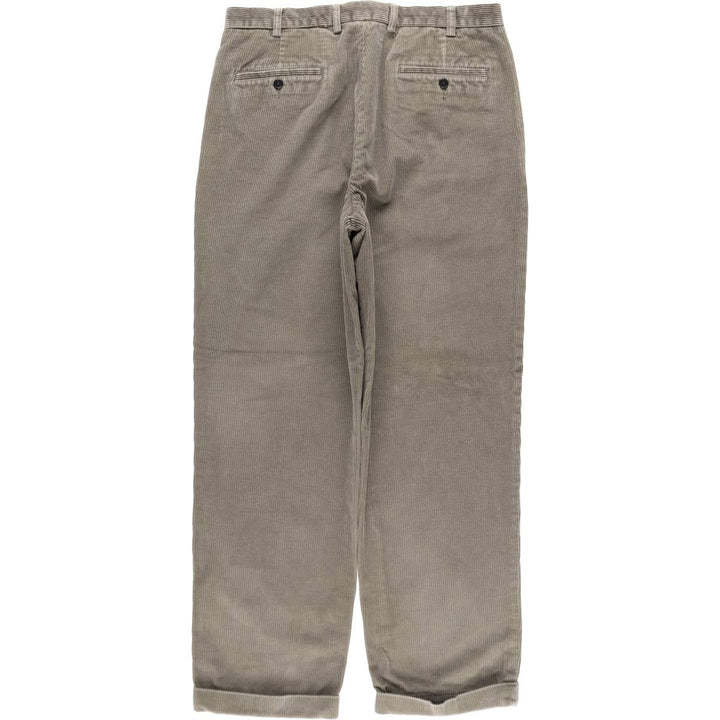 Brooks Brothers ELLIOT Two-pleat Corduroy Pants for Men, W36 cotton gray type Vintage Second Hand