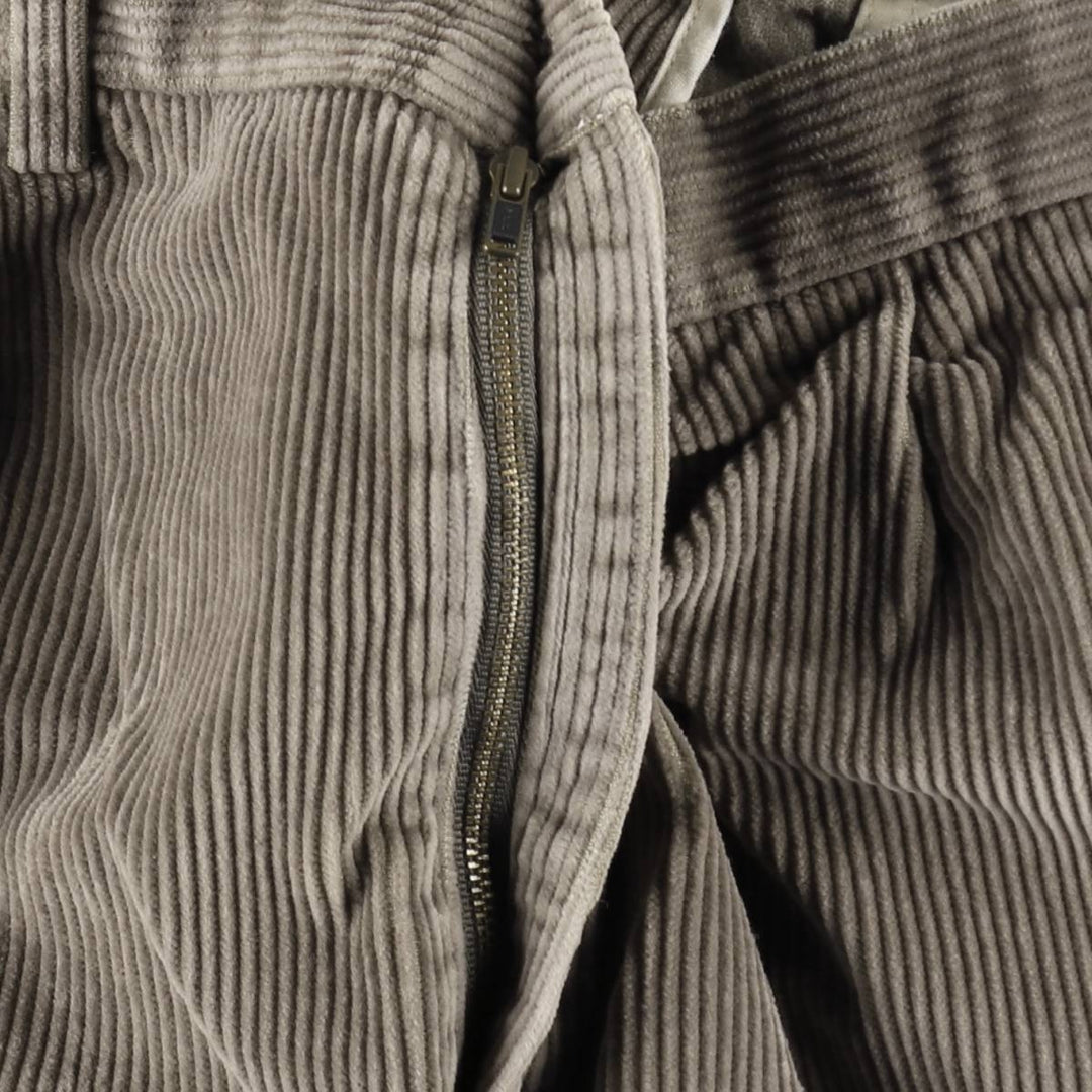 Brooks Brothers ELLIOT Two-pleat Corduroy Pants for Men, W36 cotton gray type Vintage Second Hand