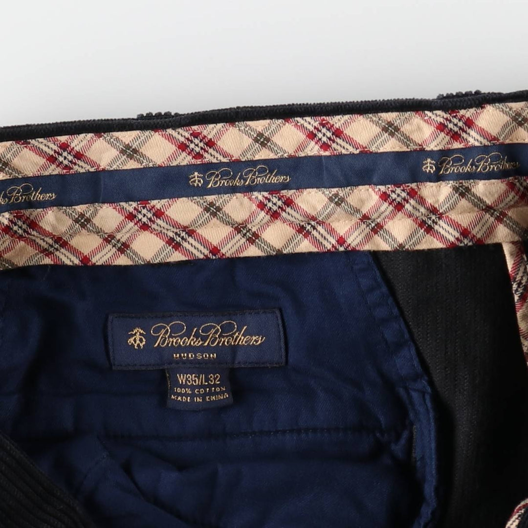 Brooks Brothers HUDSON Corduroy Pants for Men, Size W34 cotton navy blue type Vintage Second Hand