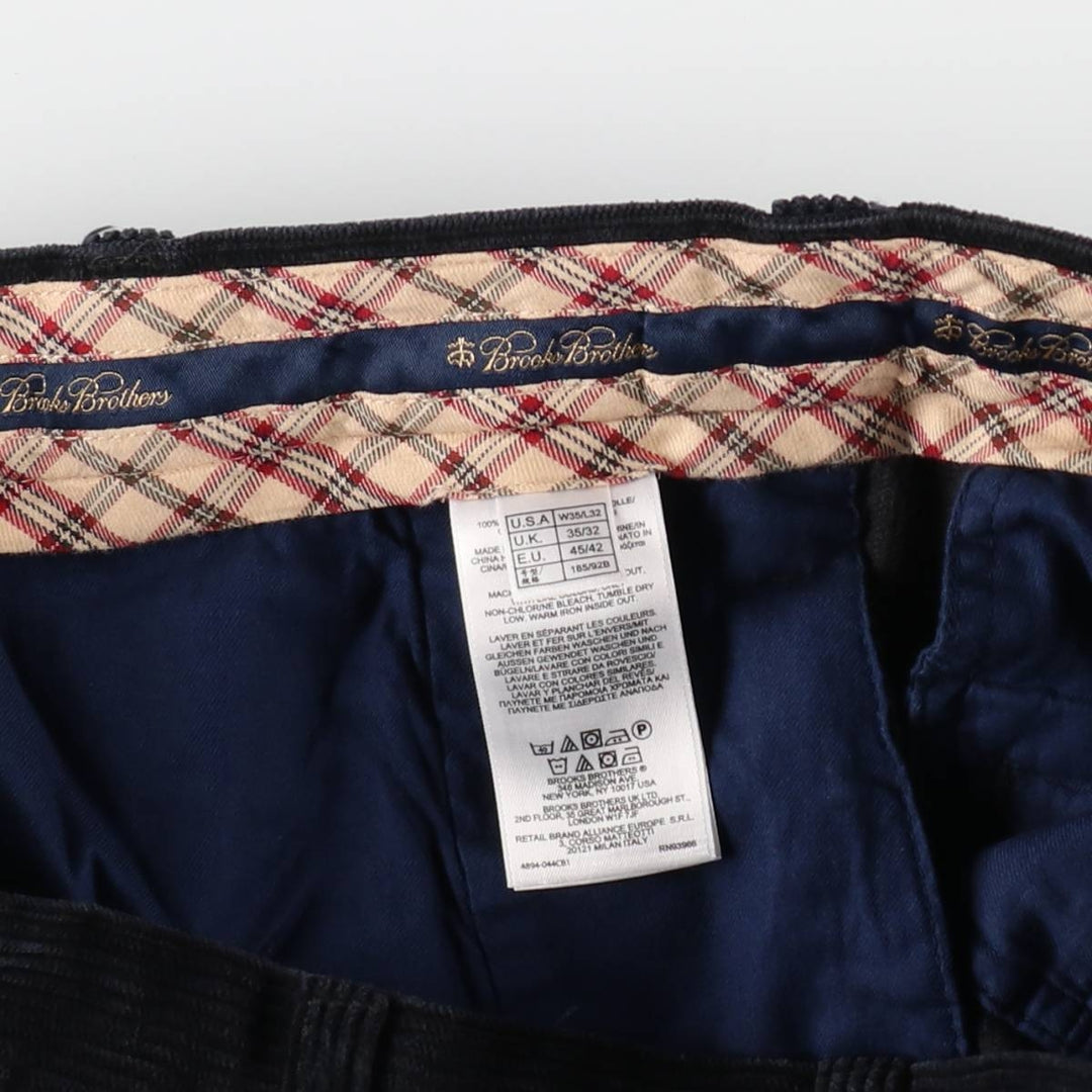Brooks Brothers HUDSON Corduroy Pants for Men, Size W34 cotton navy blue type Vintage Second Hand