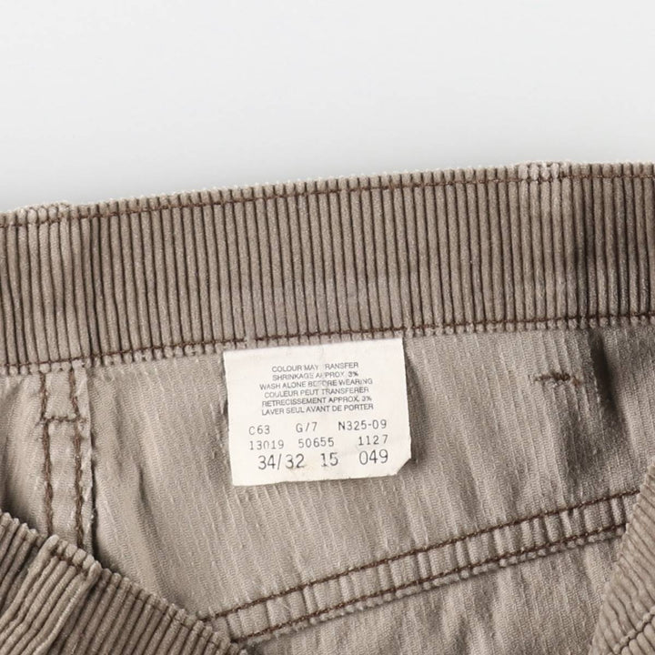 Levi's 655 Corduroy Pants, Made in Canada, Men's Size W33 (approx.) cotton brown type Vintage Second Hand