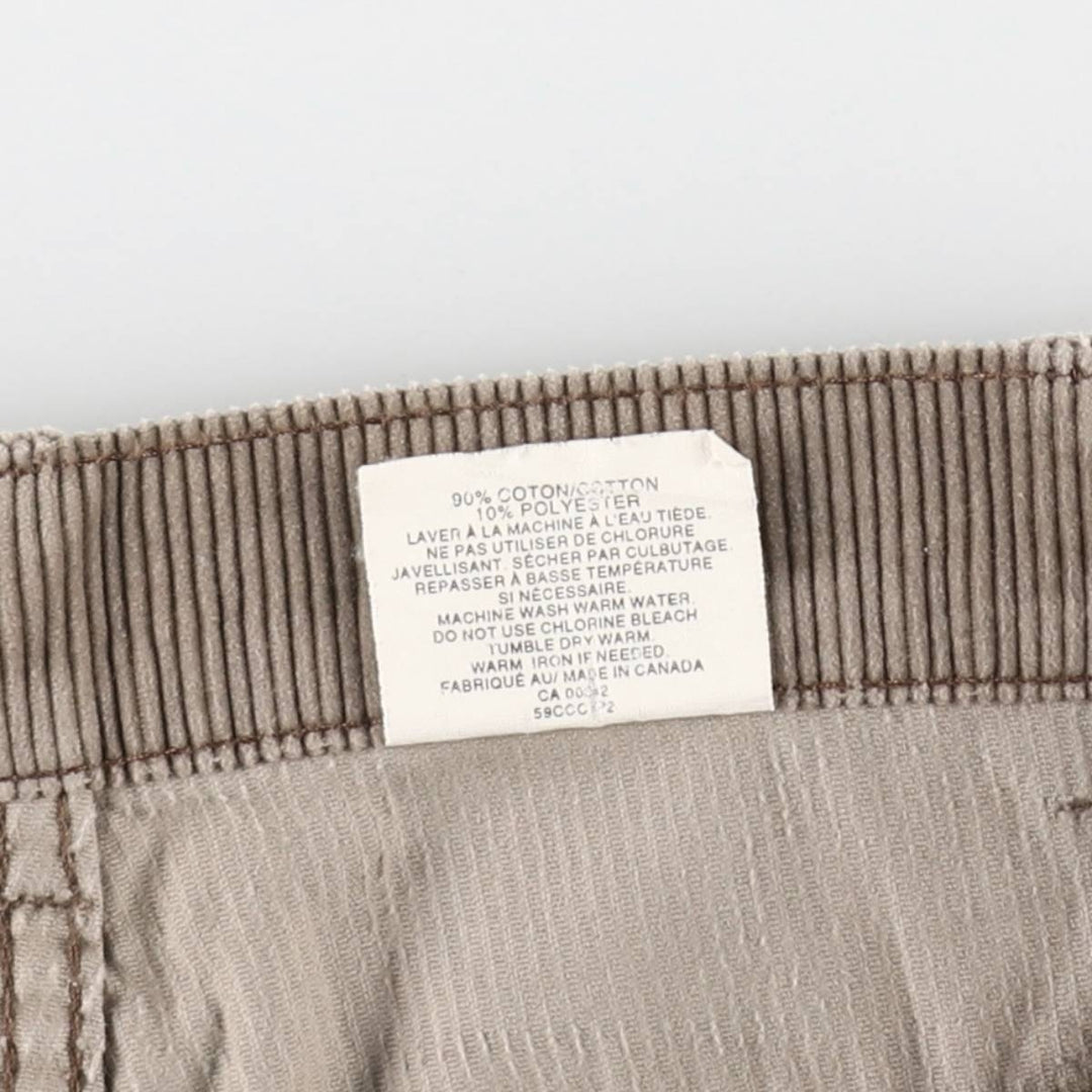 Levi's 655 Corduroy Pants, Made in Canada, Men's Size W33 (approx.) cotton brown type Vintage Second Hand