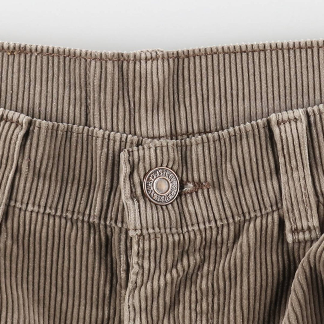 Levi's 655 Corduroy Pants, Made in Canada, Men's Size W33 (approx.) cotton brown type Vintage Second Hand