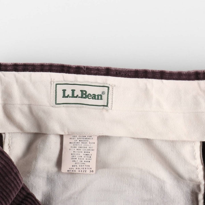 Vintage LLBean corduroy pants from the 1990s, men's size W35 (approx.). cotton Purple type red-purple Vintage Second Hand