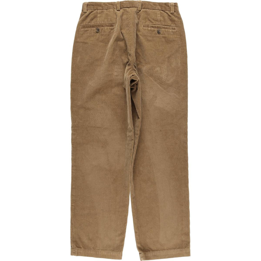 Brooks Brothers HUDSON Corduroy Pants, Men's W33 (approx.) cotton brown type Vintage Second Hand