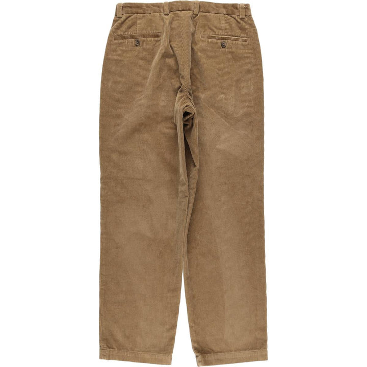 Brooks Brothers HUDSON Corduroy Pants, Men's W33 (approx.) cotton brown type Vintage Second Hand