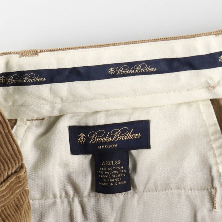 Brooks Brothers HUDSON Corduroy Pants, Men's W33 (approx.) cotton brown type Vintage Second Hand