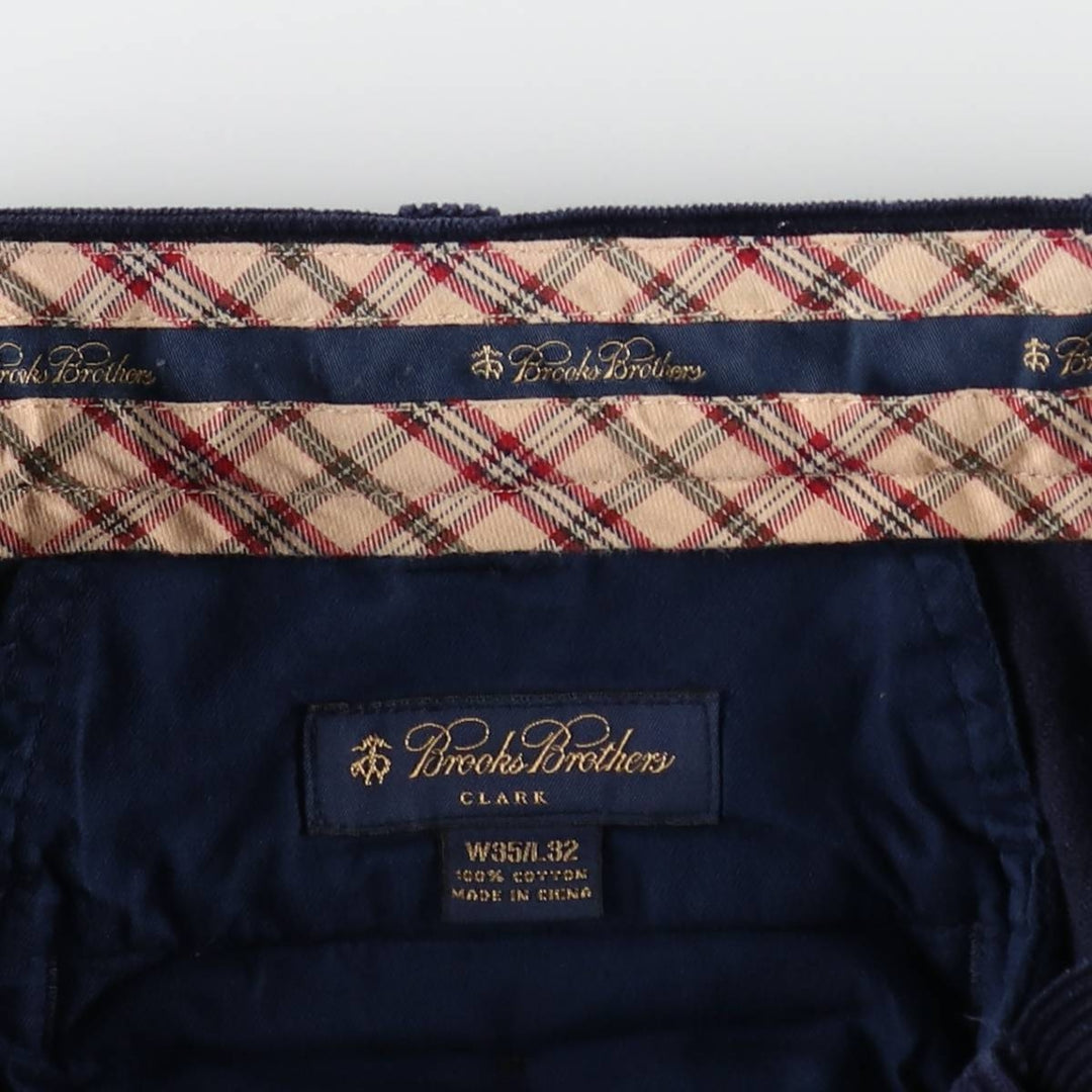 Brooks Brothers Clark Corduroy Pants, Men's, Size W35 cotton navy blue type Vintage Second Hand