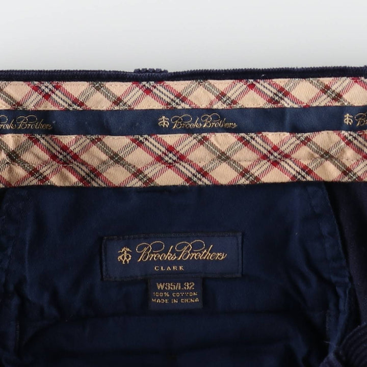 Brooks Brothers Clark Corduroy Pants, Men's, Size W35 cotton navy blue type Vintage Second Hand