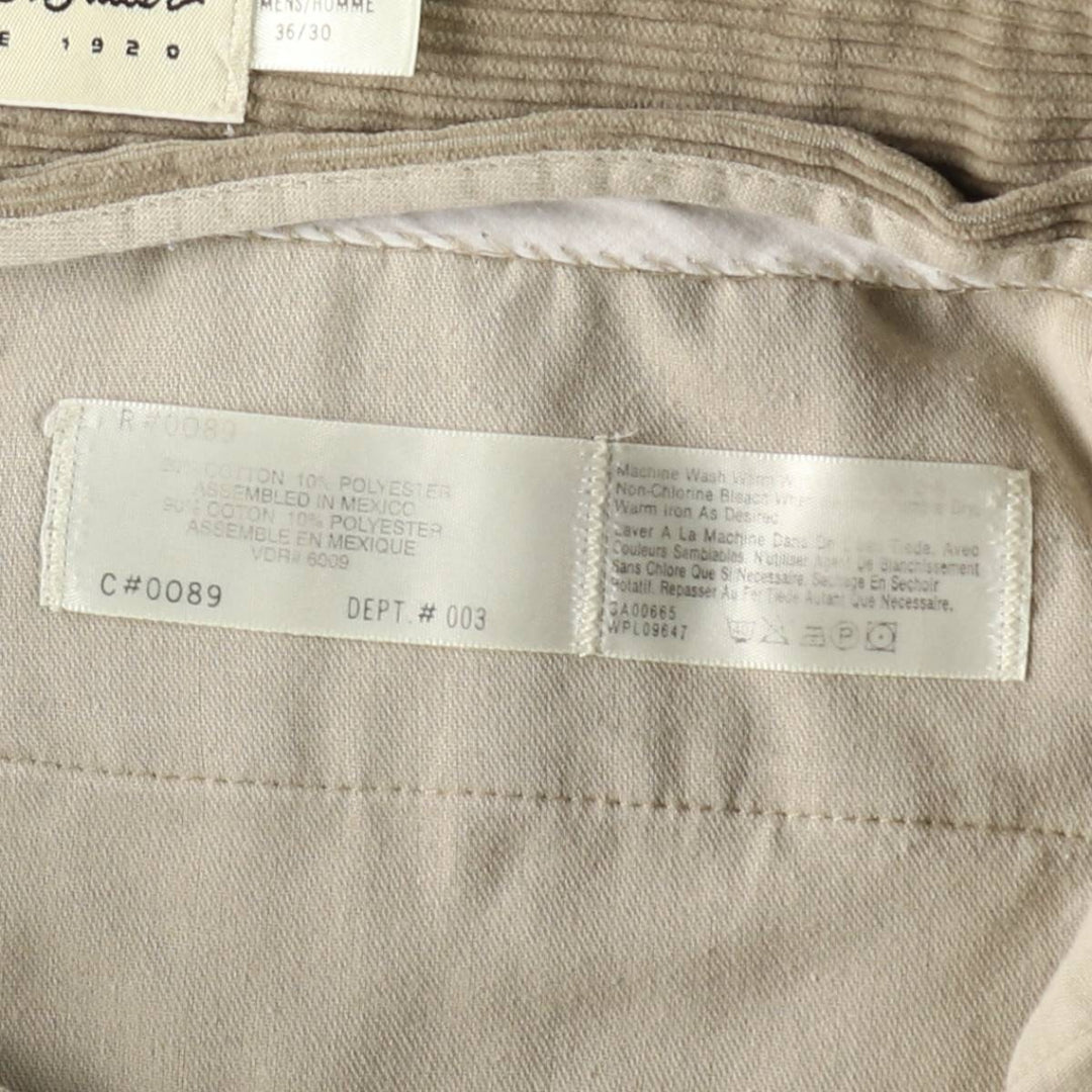 Eddie Bauer Men's Two-Puck Wide-Rib Corduroy Pants, Size W35 cotton Beige type Vintage Second Hand