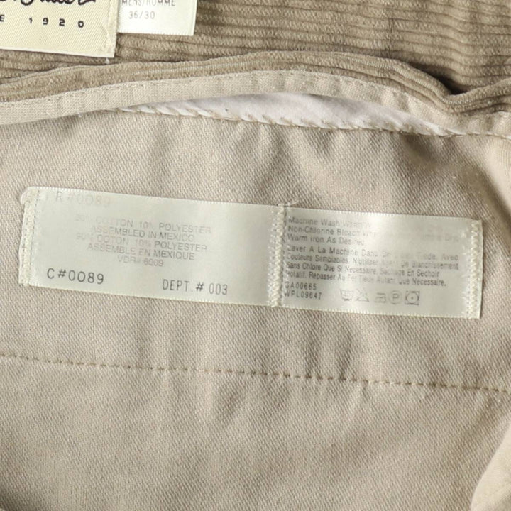 Eddie Bauer Men's Two-Puck Wide-Rib Corduroy Pants, Size W35 cotton Beige type Vintage Second Hand