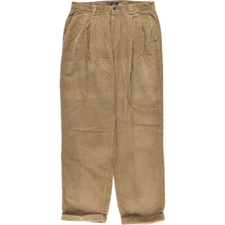 90'S GAP Relaxed Fit Two-Pleat Corduroy Pants, Men's Size W34 (approx.), Vintage cotton Beige type Vintage Second Hand