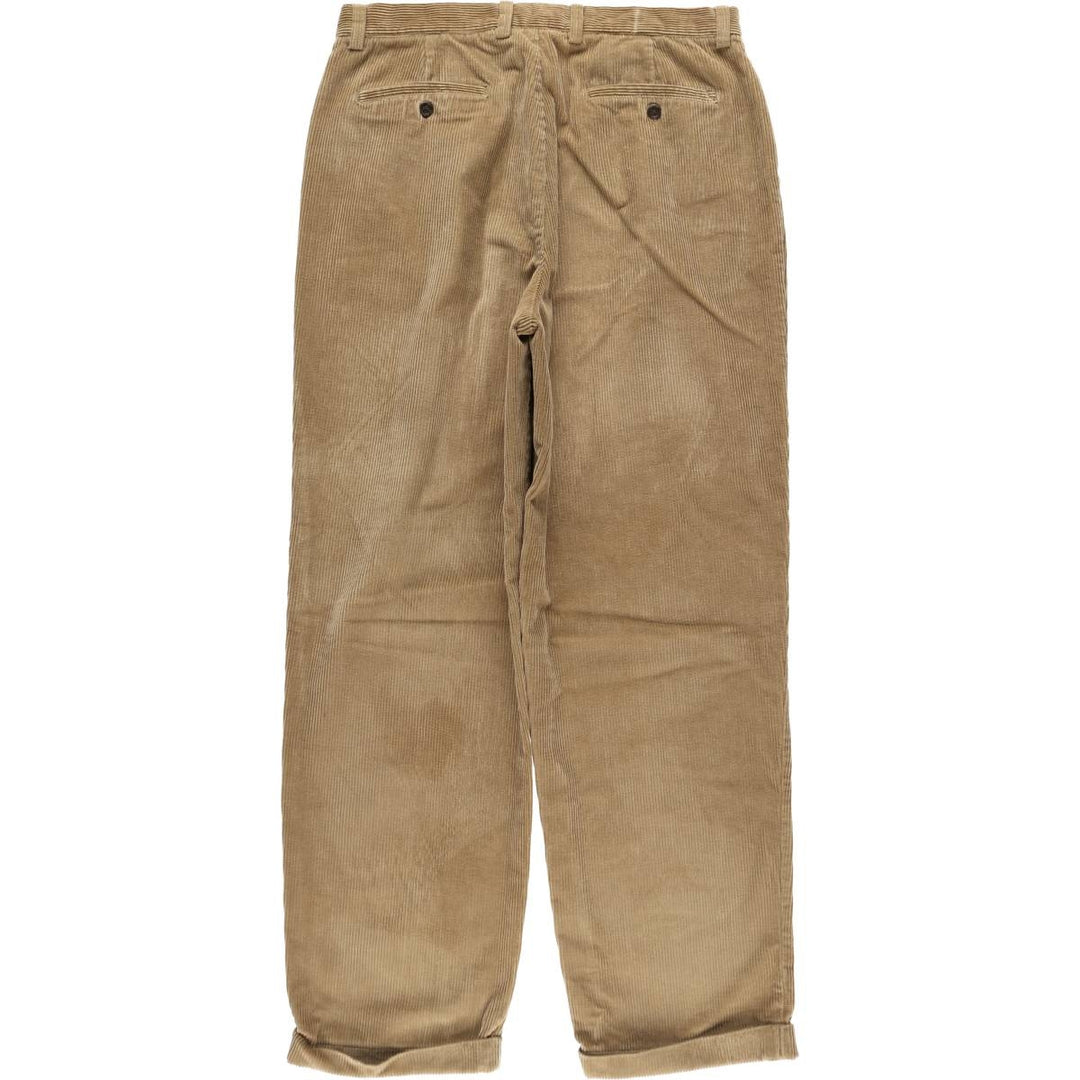 90'S GAP Relaxed Fit Two-Pleat Corduroy Pants, Men's Size W34 (approx.), Vintage cotton Beige type Vintage Second Hand