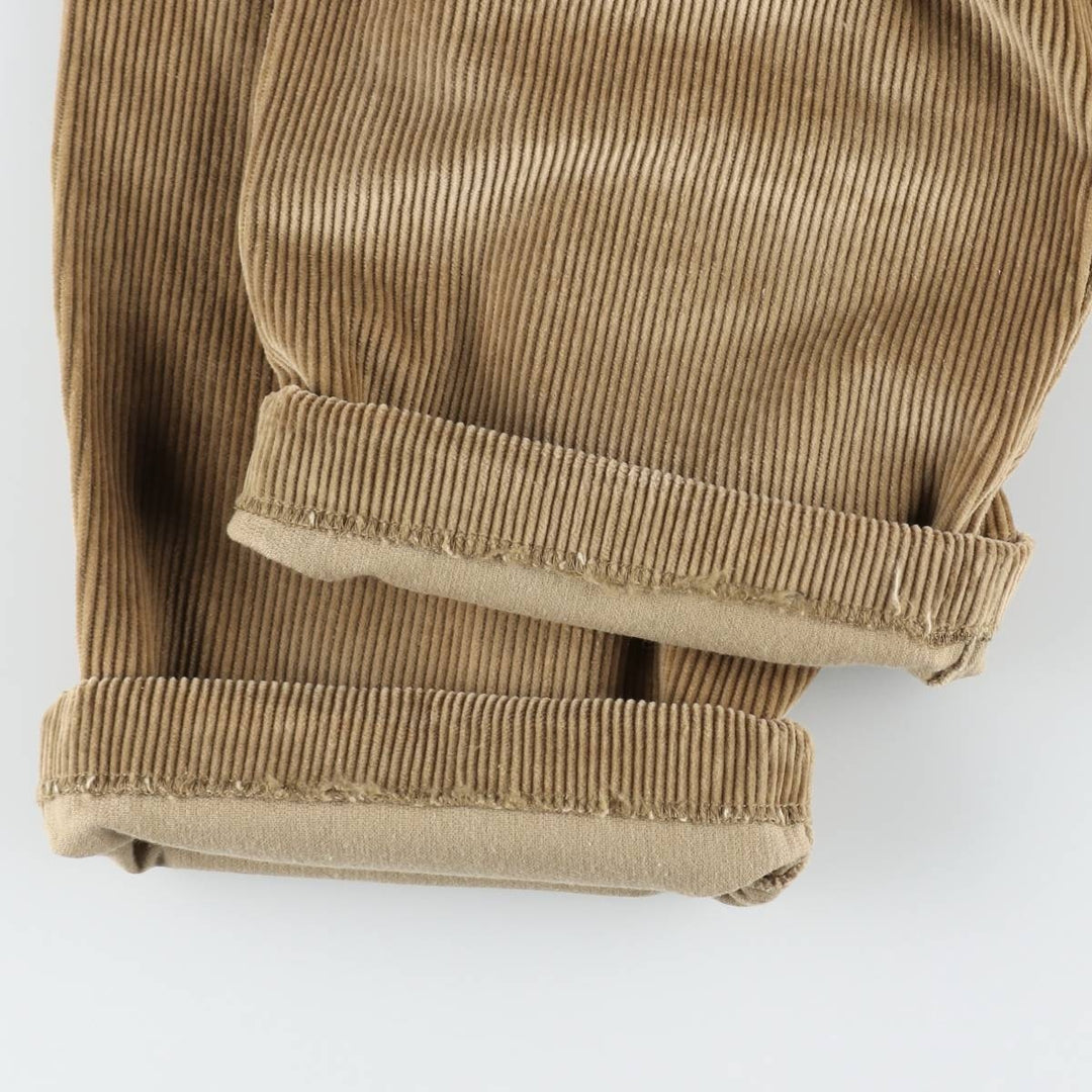90'S GAP Relaxed Fit Two-Pleat Corduroy Pants, Men's Size W34 (approx.), Vintage cotton Beige type Vintage Second Hand