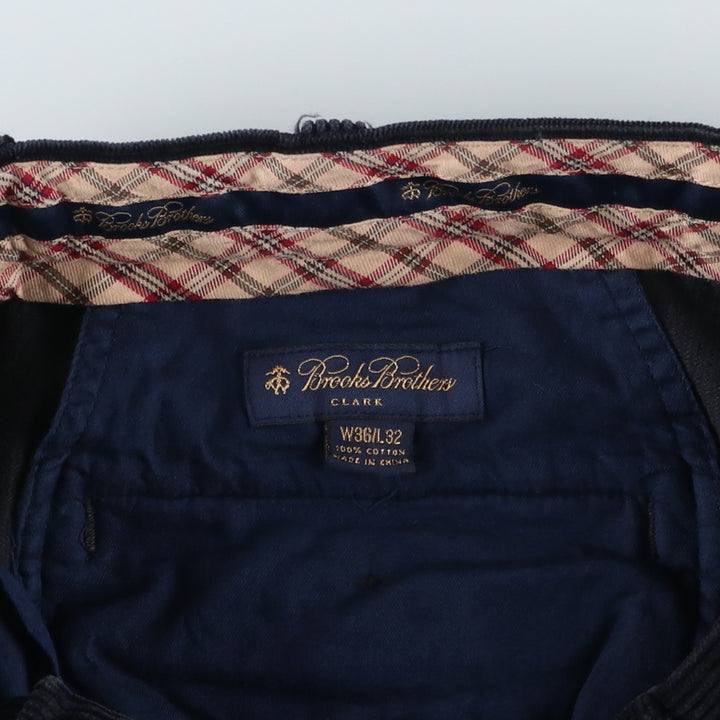 Brooks Brothers CLARK Corduroy Pants, Men's W36 (approx.) cotton navy blue type Vintage Second Hand