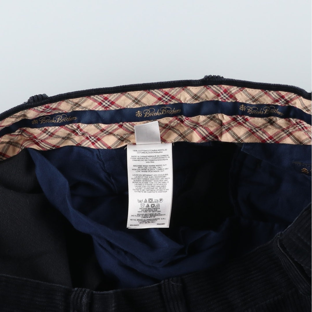 Brooks Brothers CLARK Corduroy Pants, Men's W36 (approx.) cotton navy blue type Vintage Second Hand