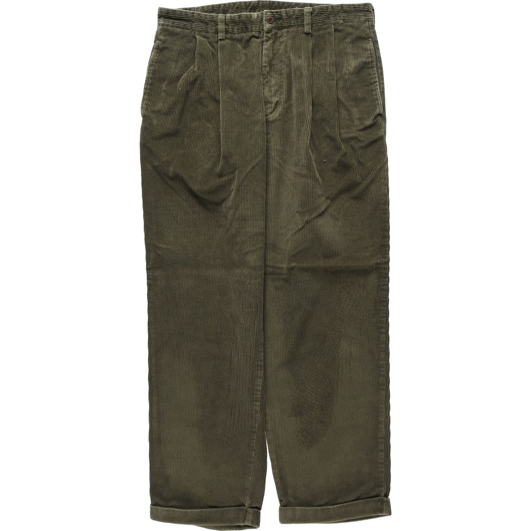Brooks Brothers Two-pleat Corduroy Pants, Men's, Size W35 unclear Khaki type Vintage Second Hand