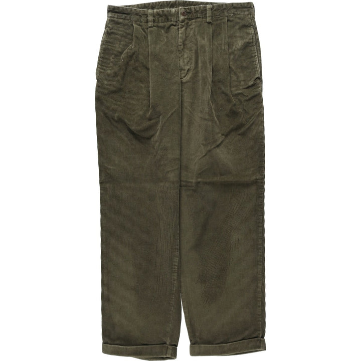 Brooks Brothers Two-pleat Corduroy Pants, Men's, Size W35 unclear Khaki type Vintage Second Hand