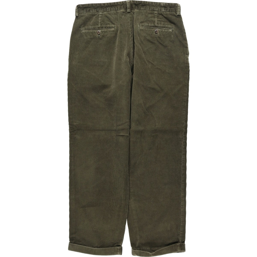 Brooks Brothers Two-pleat Corduroy Pants, Men's, Size W35 unclear Khaki type Vintage Second Hand