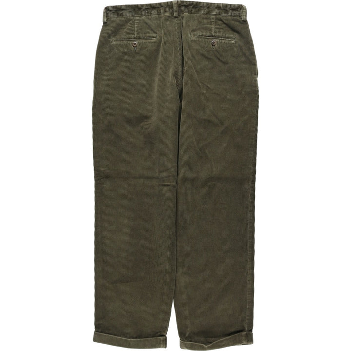Brooks Brothers Two-pleat Corduroy Pants, Men's, Size W35 unclear Khaki type Vintage Second Hand