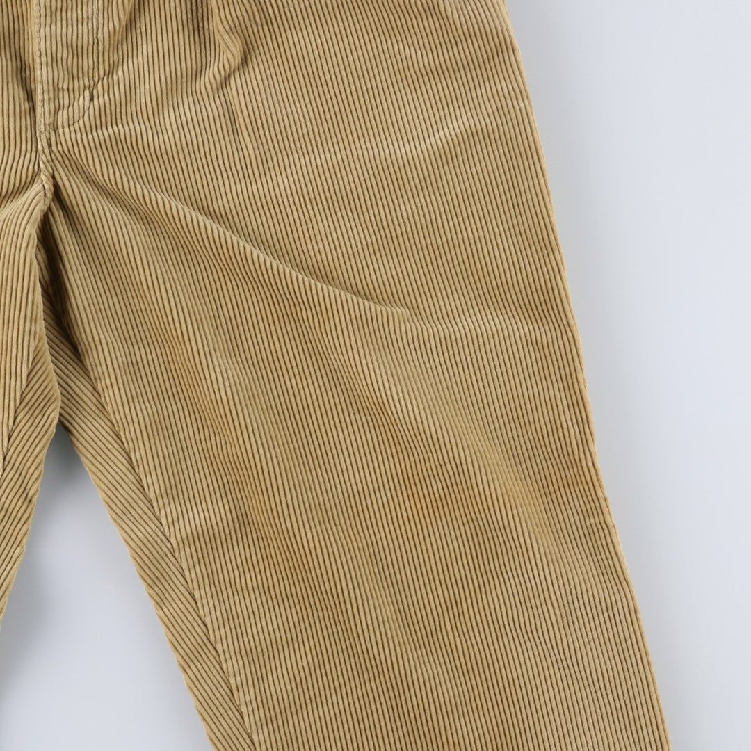 1980'S L.L.Bean RANGELEY Two-Pleat Corduroy Pants, Made in USA, Men's Size W34 (approx.), Vintage cotton Beige type Vintage Second Hand