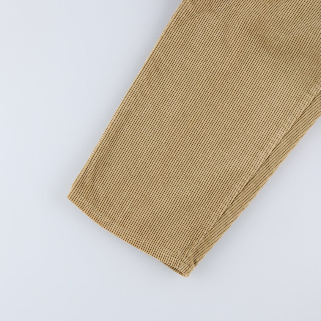 1980'S L.L.Bean RANGELEY Two-Pleat Corduroy Pants, Made in USA, Men's Size W34 (approx.), Vintage cotton Beige type Vintage Second Hand