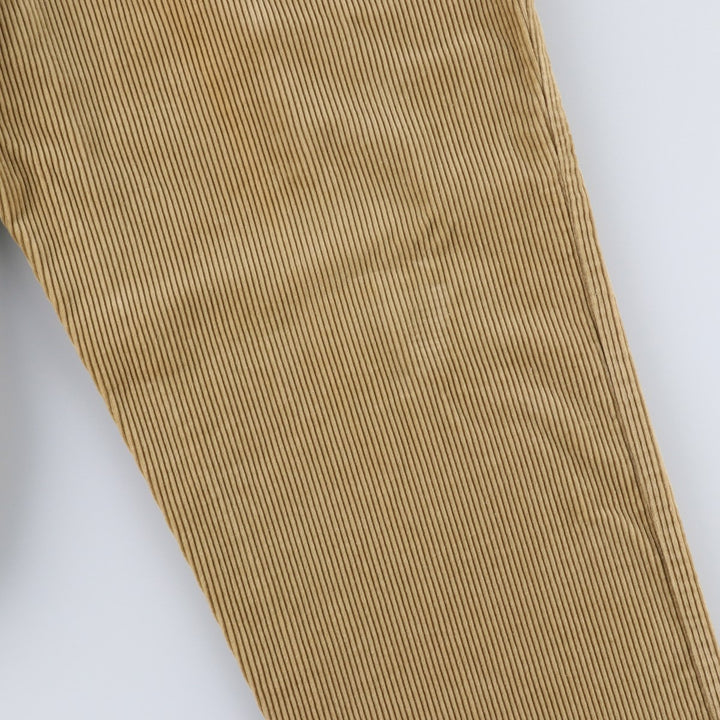 1980'S L.L.Bean RANGELEY Two-Pleat Corduroy Pants, Made in USA, Men's Size W34 (approx.), Vintage cotton Beige type Vintage Second Hand