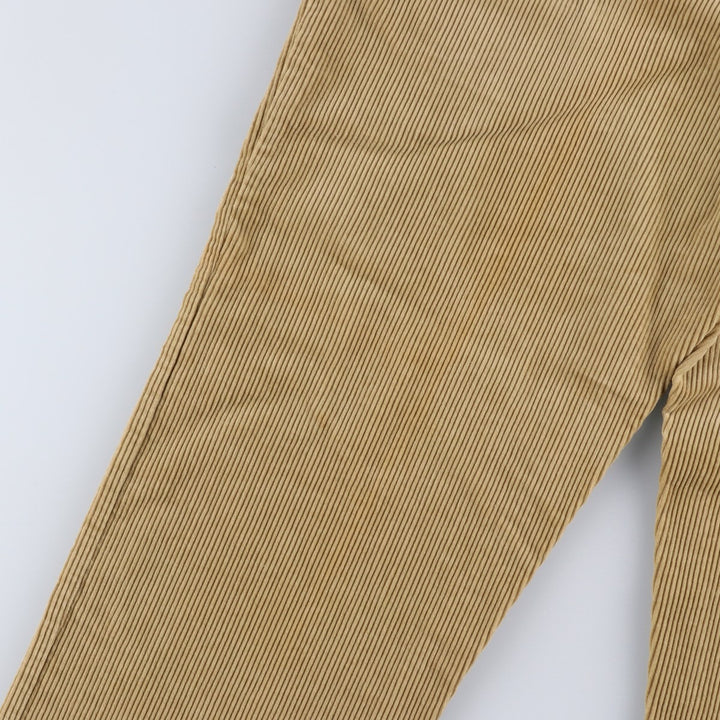 1980'S L.L.Bean RANGELEY Two-Pleat Corduroy Pants, Made in USA, Men's Size W34 (approx.), Vintage cotton Beige type Vintage Second Hand