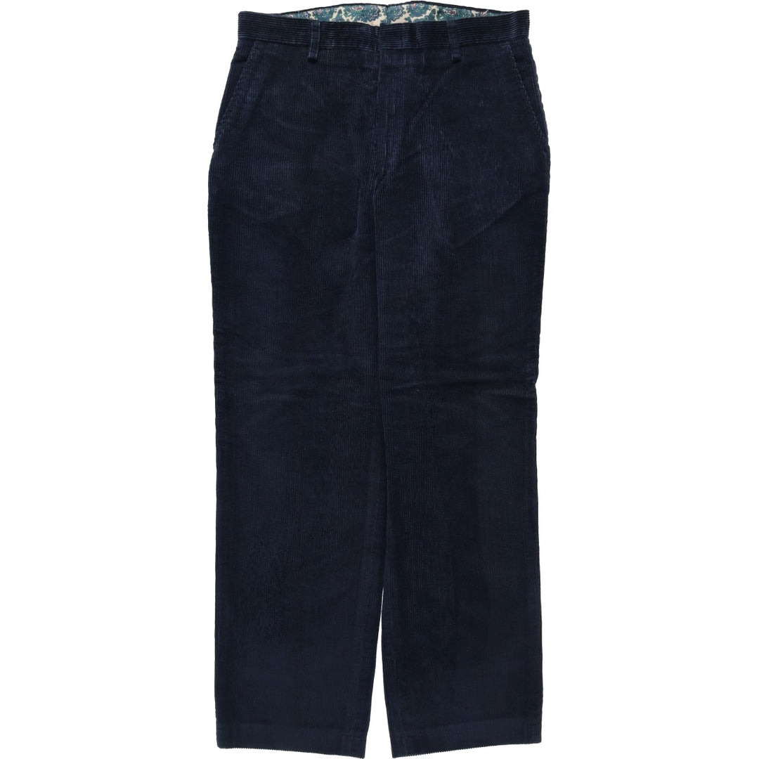 70s-80'S Eddie Bauer Black Tag Corduroy Pants, Made in USA, Men's Size W33 (approx.), Vintage cotton navy blue type Vintage Second Hand