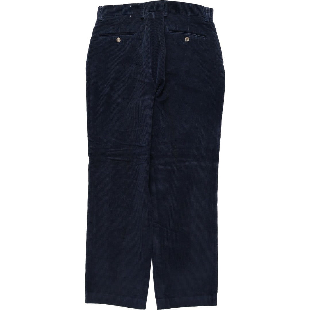 70s-80'S Eddie Bauer Black Tag Corduroy Pants, Made in USA, Men's Size W33 (approx.), Vintage cotton navy blue type Vintage Second Hand