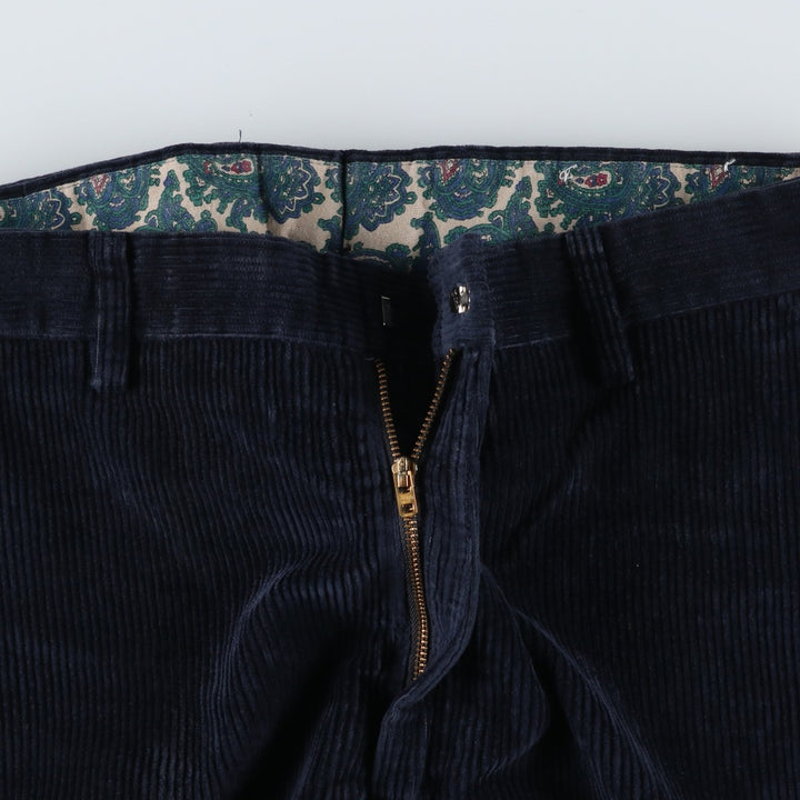 70s-80'S Eddie Bauer Black Tag Corduroy Pants, Made in USA, Men's Size W33 (approx.), Vintage cotton navy blue type Vintage Second Hand