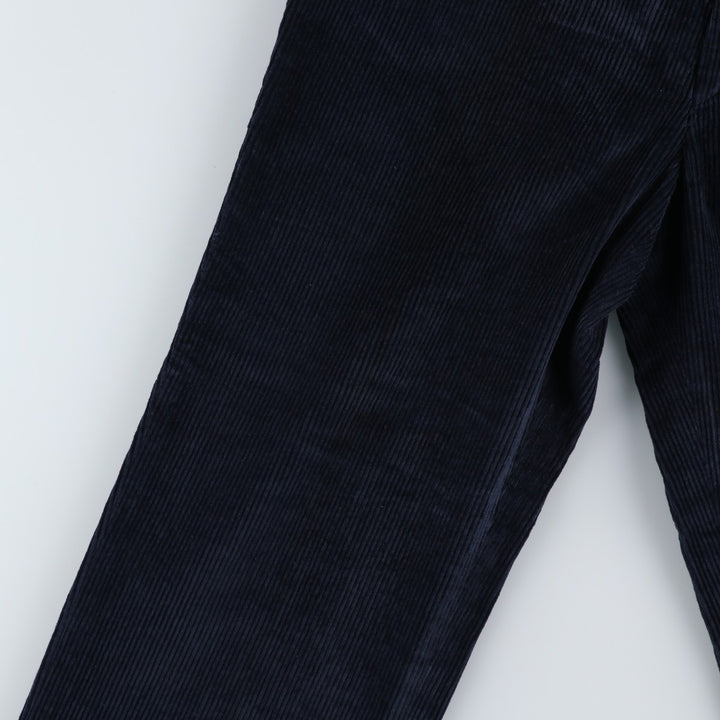 70s-80'S Eddie Bauer Black Tag Corduroy Pants, Made in USA, Men's Size W33 (approx.), Vintage cotton navy blue type Vintage Second Hand