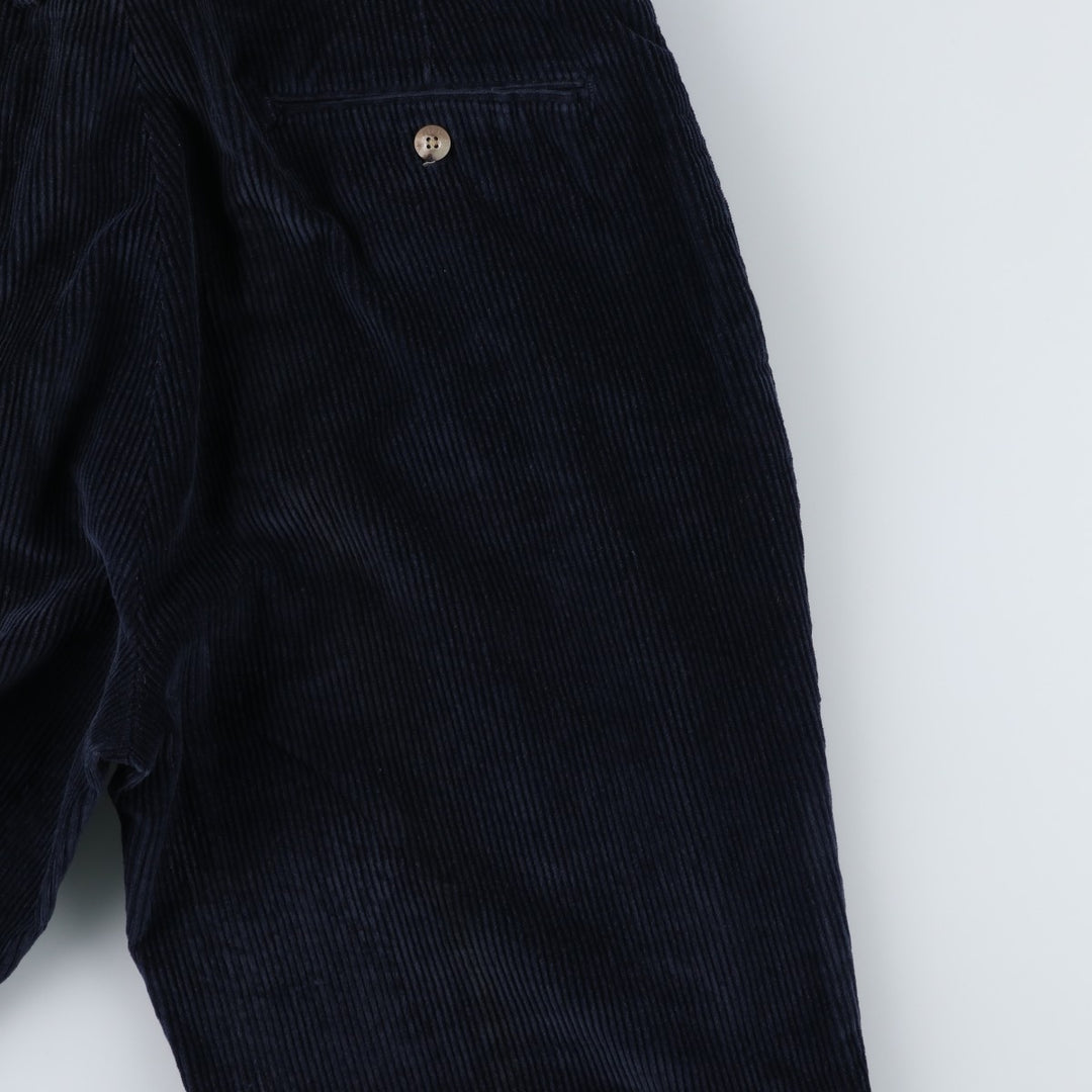 70s-80'S Eddie Bauer Black Tag Corduroy Pants, Made in USA, Men's Size W33 (approx.), Vintage cotton navy blue type Vintage Second Hand