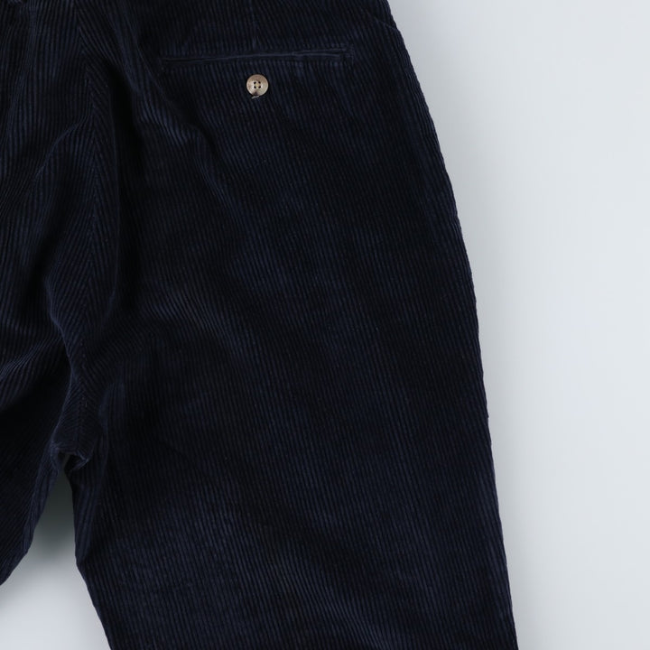 70s-80'S Eddie Bauer Black Tag Corduroy Pants, Made in USA, Men's Size W33 (approx.), Vintage cotton navy blue type Vintage Second Hand