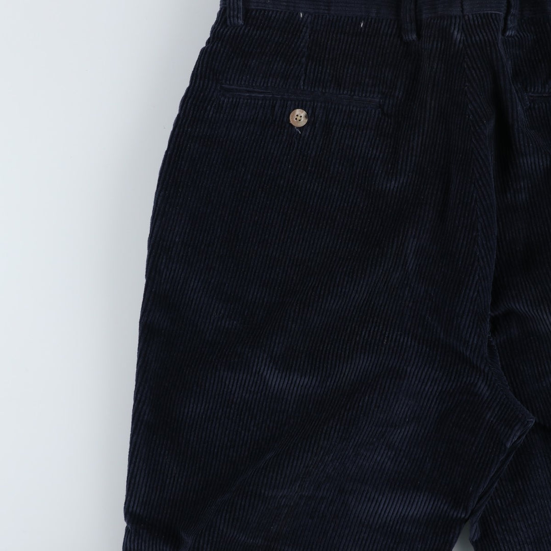 70s-80'S Eddie Bauer Black Tag Corduroy Pants, Made in USA, Men's Size W33 (approx.), Vintage cotton navy blue type Vintage Second Hand
