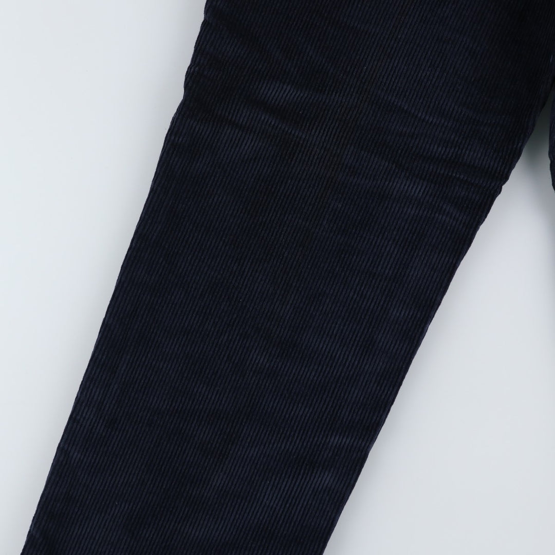 70s-80'S Eddie Bauer Black Tag Corduroy Pants, Made in USA, Men's Size W33 (approx.), Vintage cotton navy blue type Vintage Second Hand