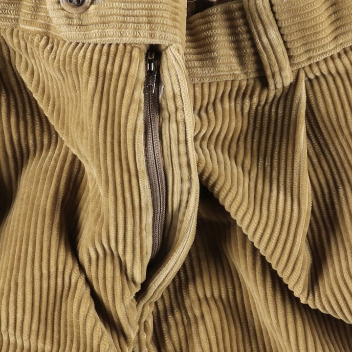 Brooks Brothers ESTABLISHED 1818 Two-Pleat Wide-Wale Corduroy Pants, Made in Canada, Men's Size W33 (approx.) cotton Beige type Vintage Second Hand