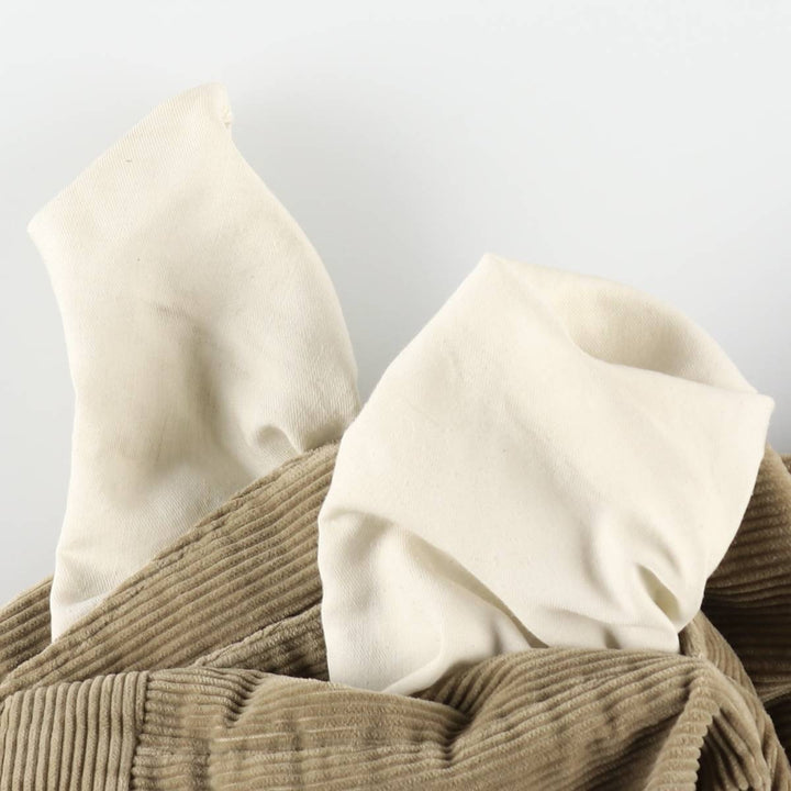 1990'S Eddie Bauer wide-wale corduroy pants with two pleats, made in the USA, men's size W36 (approx.) cotton brown type Vintage Second Hand