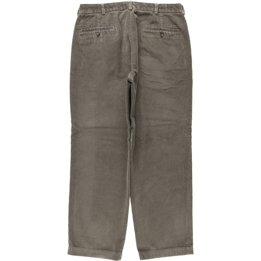 Brooks Brothers 346 Corduroy Pants, Men's W33 (approx.) cotton gray type Vintage Second Hand