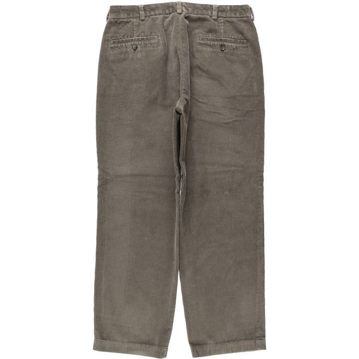 Brooks Brothers 346 Corduroy Pants, Men's W33 (approx.) cotton gray type Vintage Second Hand