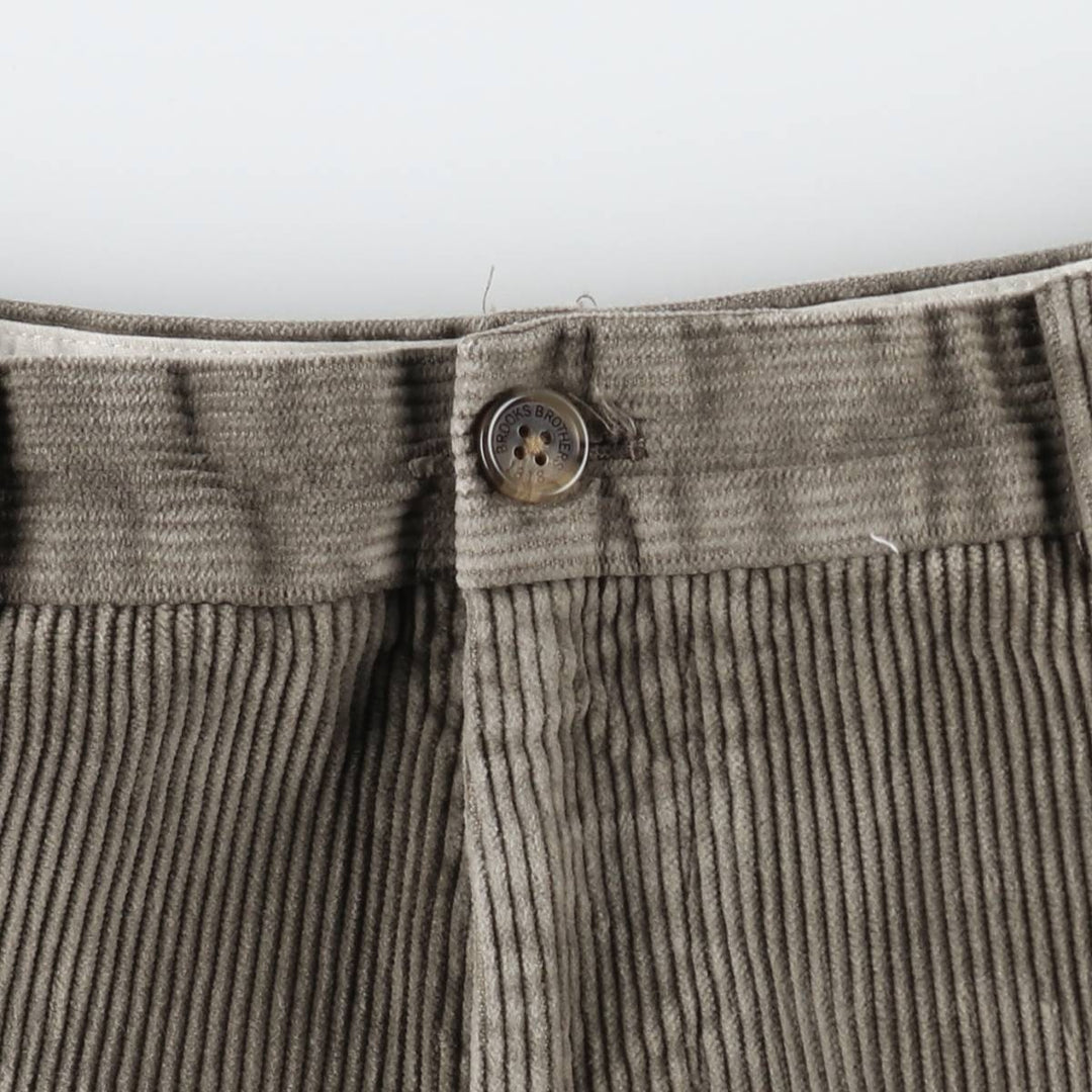 Brooks Brothers 346 Corduroy Pants, Men's W33 (approx.) cotton gray type Vintage Second Hand