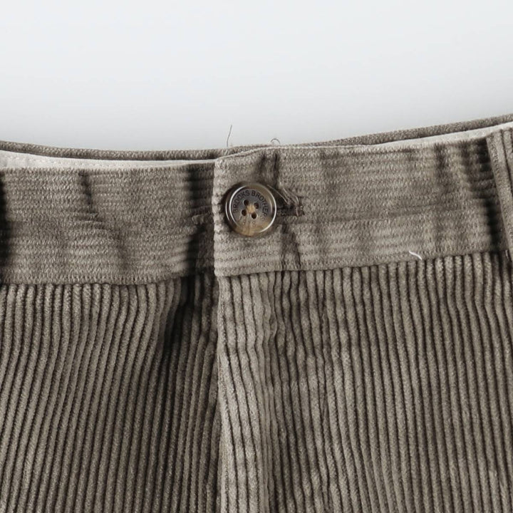 Brooks Brothers 346 Corduroy Pants, Men's W33 (approx.) cotton gray type Vintage Second Hand