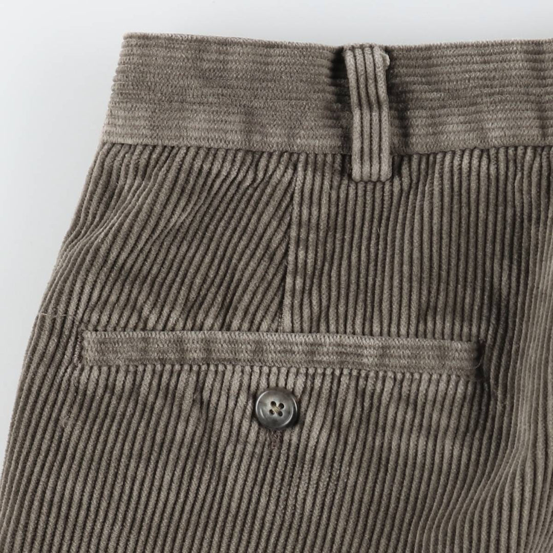Brooks Brothers 346 Corduroy Pants, Men's W33 (approx.) cotton gray type Vintage Second Hand
