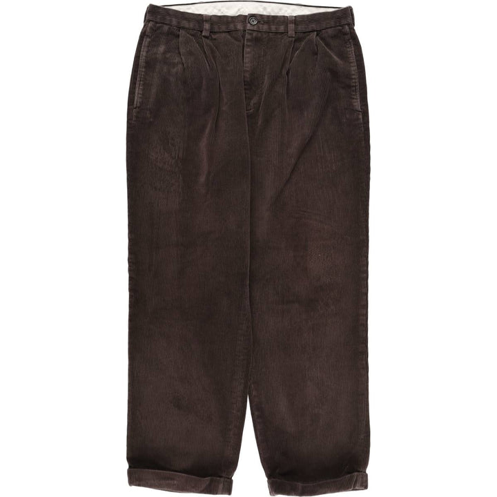 Brooks Brothers 346 Two-pleat Corduroy Pants for Men, Size W36 cotton brown type Vintage Second Hand
