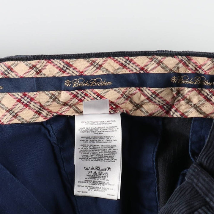 Brooks Brothers Clark Corduroy Pants, Men's, Size W34 cotton navy blue type Vintage Second Hand